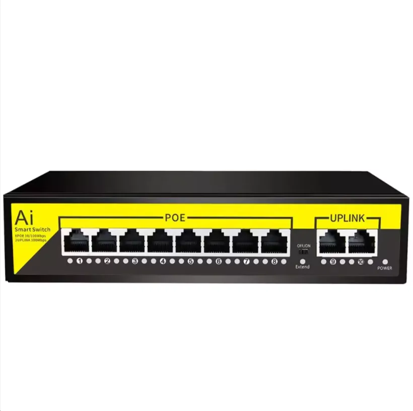 10-Ports Dc52V 1.8A 96W 100 Mbps Network Smart Switch Q-Jh07