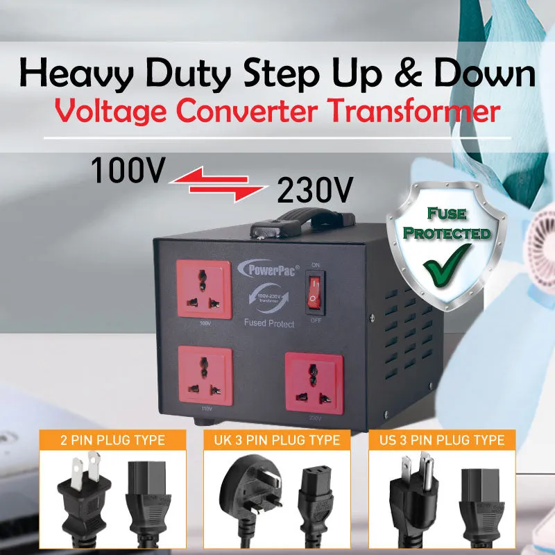 1000W Heavy Duty Step Up & Down Voltage Converter Transformer 110V / 220V Voltage Regulator (ST1000)