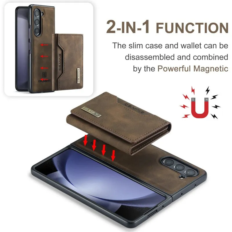 2in1 Vintage Leather Magnetic Wallet Case for Samsung Galaxy Z Fold5 4