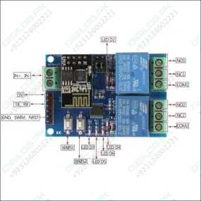 5v Esp8266 Dual-channel Wifi Relay Smart Home Mobile App Remote Control Switch In Pakistan