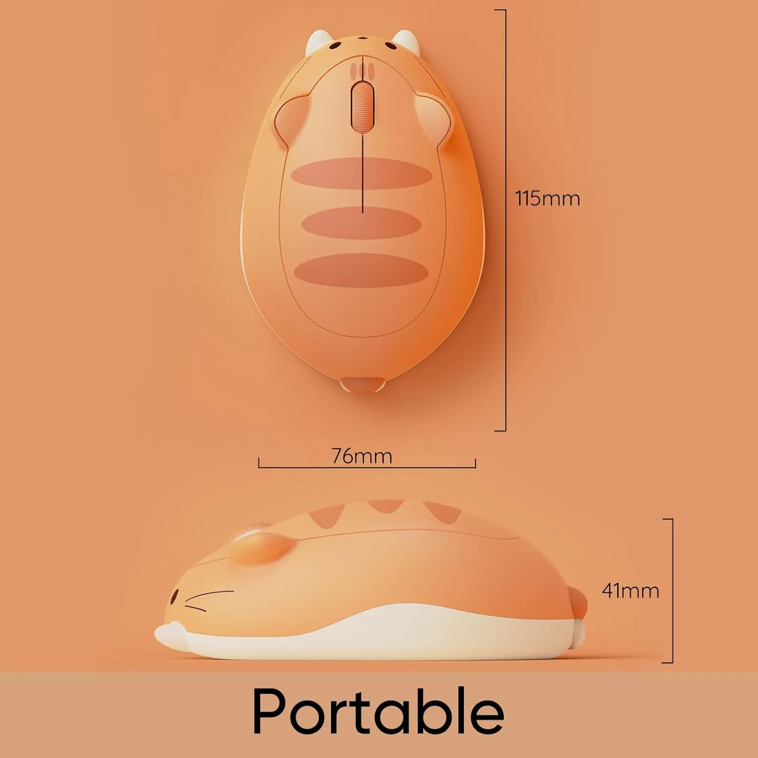 Akko Cat Theme Mouse with Wireless 2.4G, Plug and Play, Skin-Friendly, Anti-Slip Bottom, ABS Material