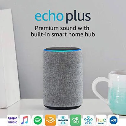 Amazon Echo Plus (2nd Generation, Heather Gray)