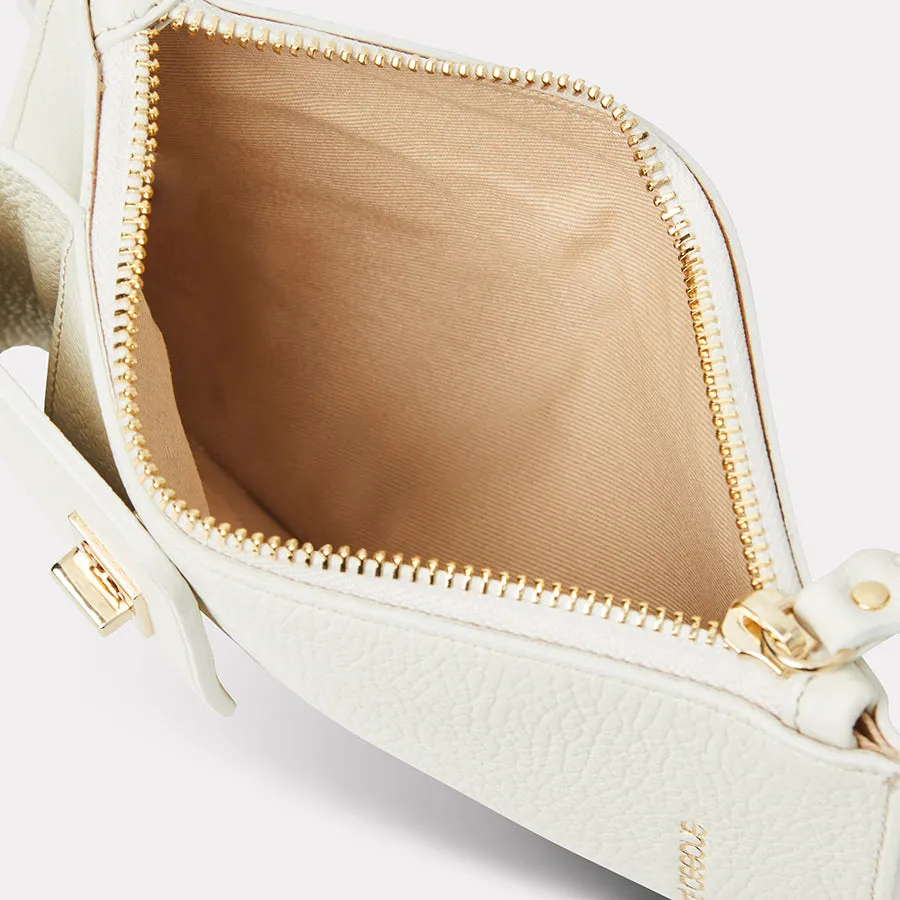 Amira Cream Leather Crossbody Phone Case