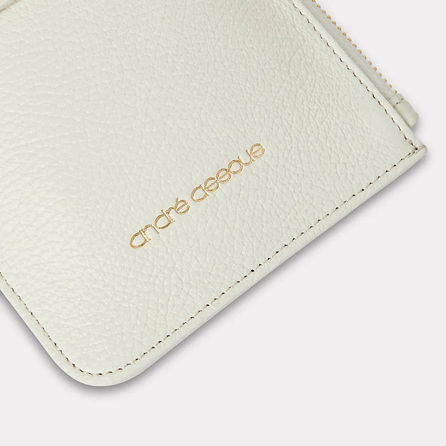 Amira Cream Leather Crossbody Phone Case