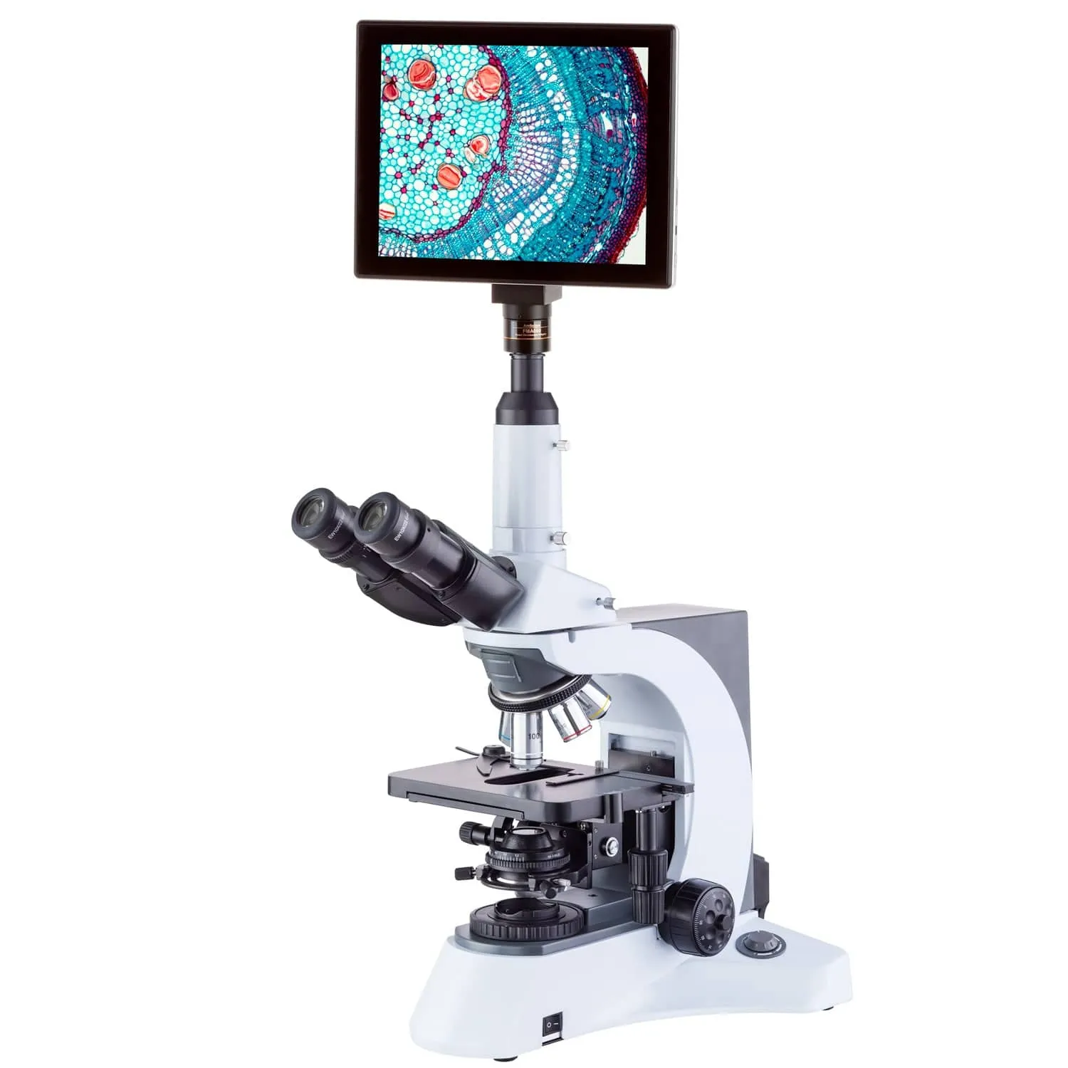 AmScope T750 Series High-Performance Biological Trinocular Compound Microscope with 9.7" Touchscreen Imaging System