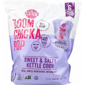 Angies Sweet & Salty Kettle Corn 6 ct, 6 oz (Case of 3)