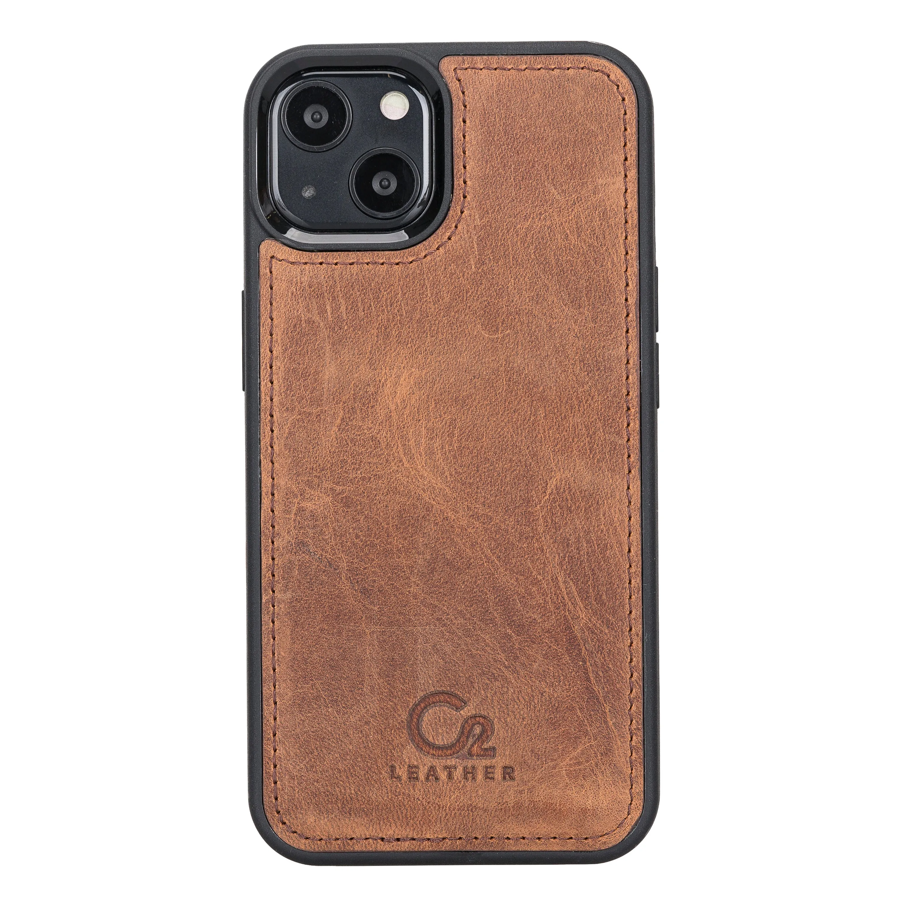 Antic Brown Leather iPhone 13 Mini Wallet Case