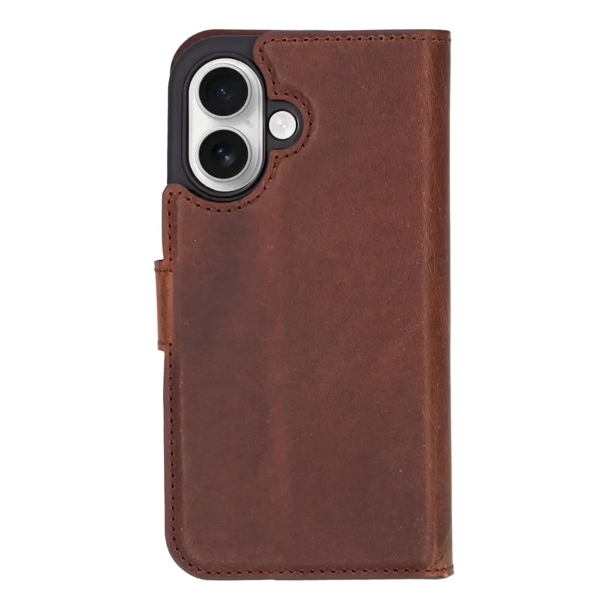 Antic Brown Leather (Regular) iPhone 16 Wallet Case