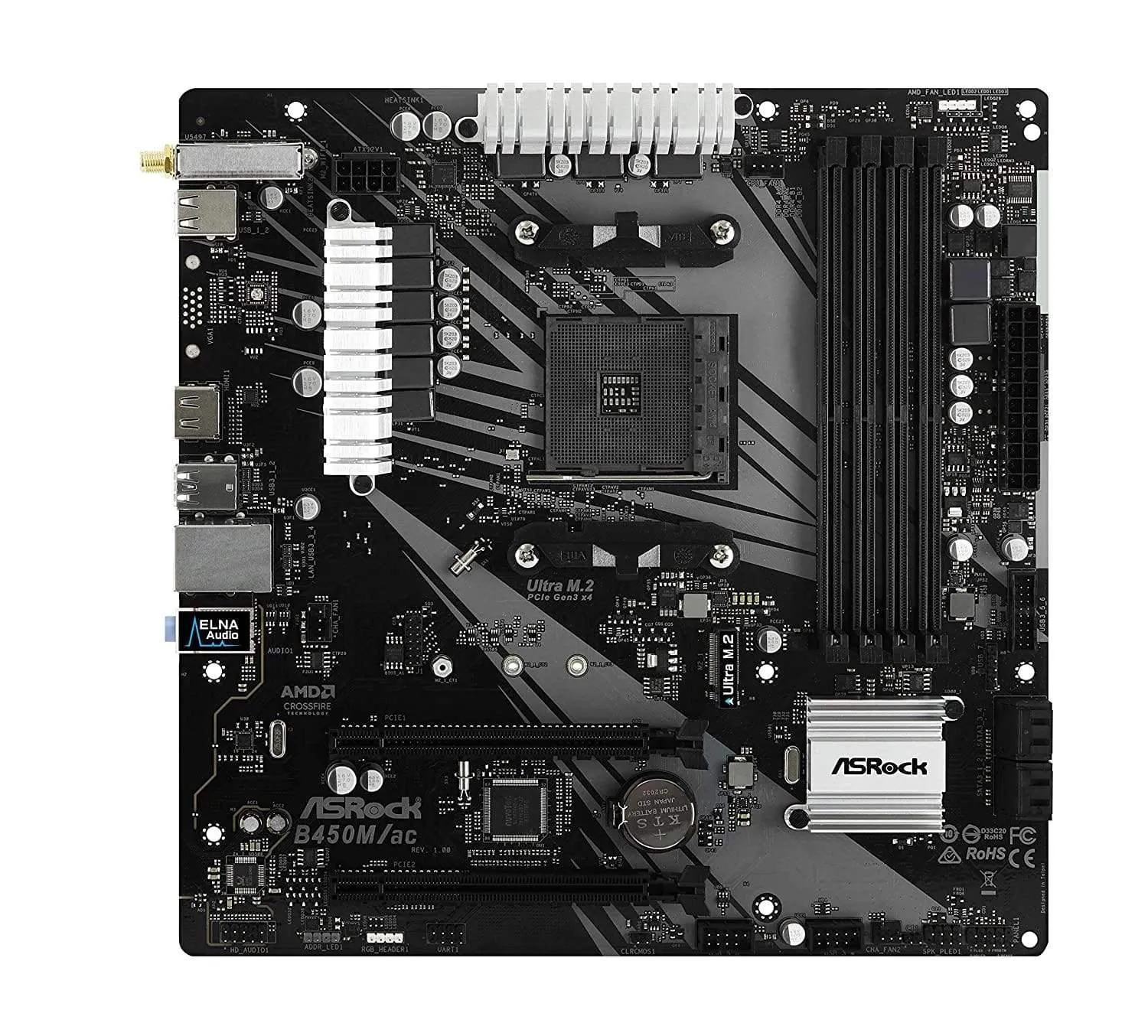 ASRock B450M/ac (Wi-Fi) Motherboard