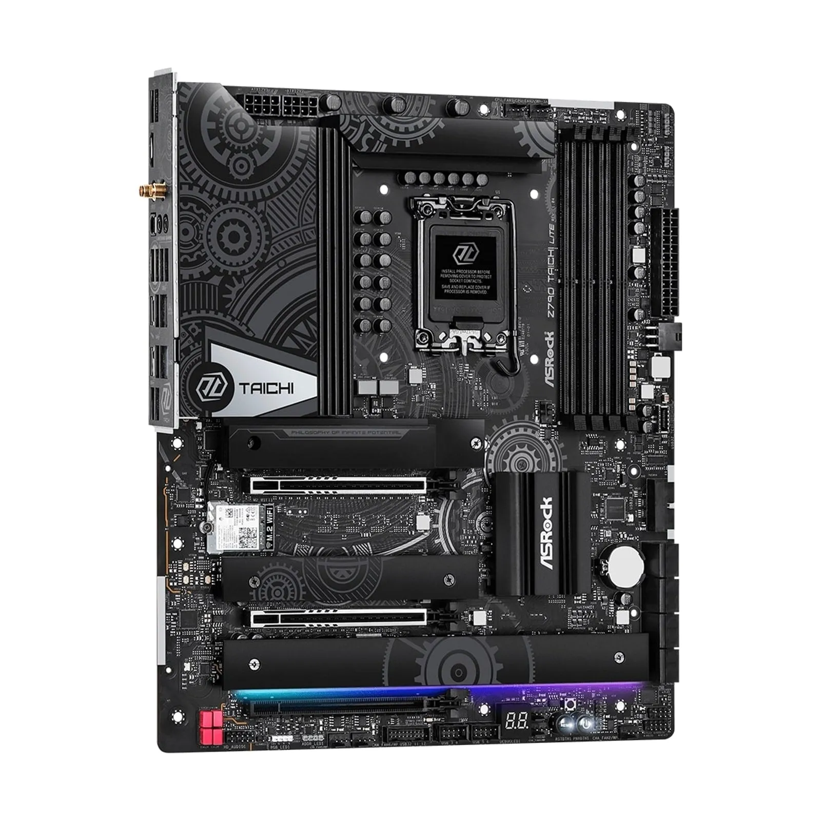 Asrock Z790 TAICHI LITE, Intel Z790, 1700, EATX, 4 DDR5, HDMI, 2 Thunderbolt, Wi-Fi 6E, 2.5G & GB LAN, PCIe5, RGB, 5x M.2