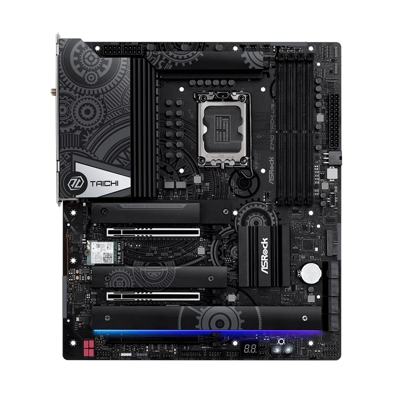 Asrock Z790 TAICHI LITE, Intel Z790, 1700, EATX, 4 DDR5, HDMI, 2 Thunderbolt, Wi-Fi 6E, 2.5G & GB LAN, PCIe5, RGB, 5x M.2