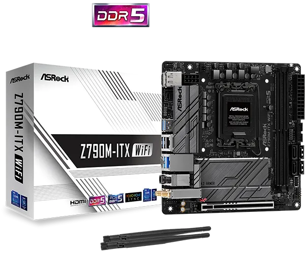 ASRock Z790M-ITX WiFi | LGA1700 DDR5 ITX Motherboard