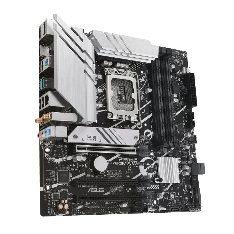 Asus Prime B760m-A Wifi D4 - Motherboard - Micro Atx - Lga1700 Socket - B760 Chipset - Usb 3.2 Gen 2, Usb 3.2 Gen 1, Usb