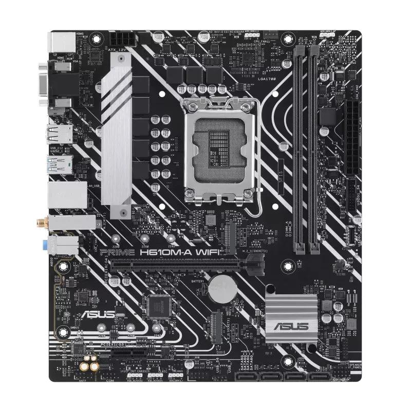 Asus Prime H610m-A Wifi - Motherboard - Micro Atx - Lga1700 Socket - H610 Chipset - Usb 3.2 Gen 2, Usb 3.2 Gen 1 - Gigab