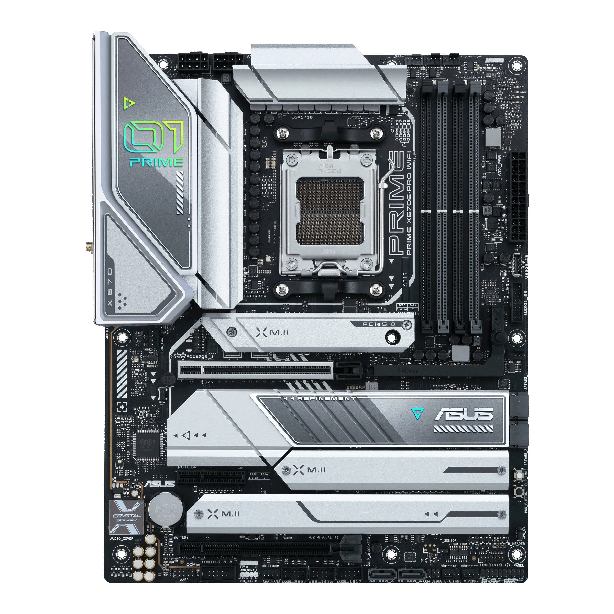 Asus Prime X670e-Pro Wifi - Motherboard - Atx - Socket Am5 - Amd X670e Chipset - Usb-C 3.2 Gen 2X2, Usb-C 3.2 Gen2, Usb