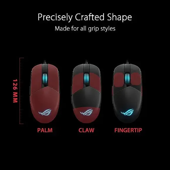 ASUS ROG Strix Impact III Gaming Mouse - Black