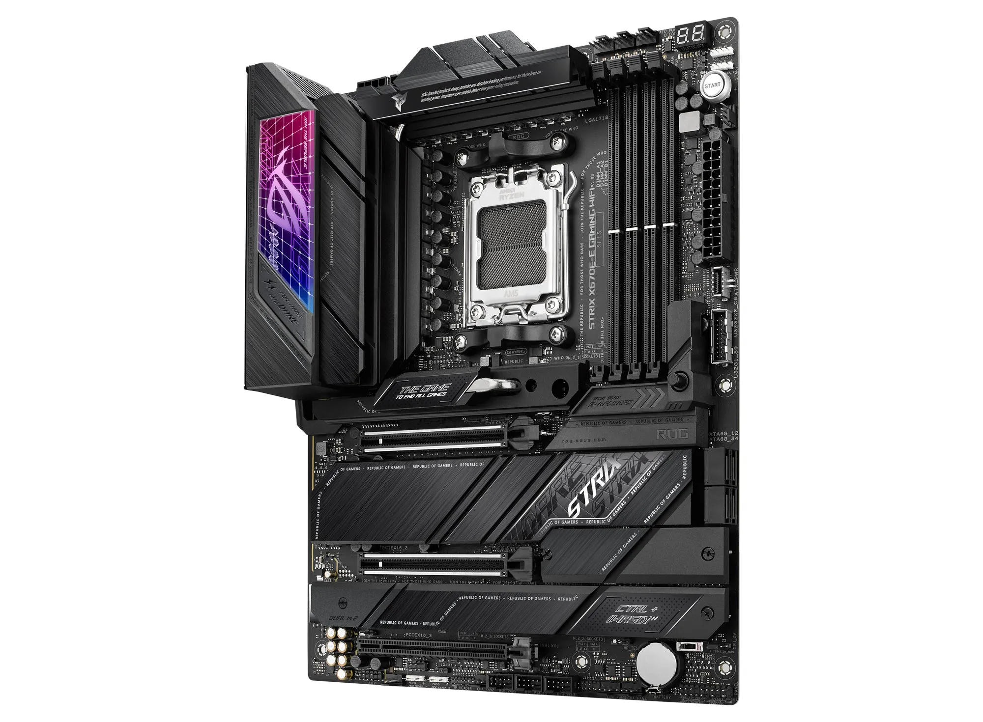 Asus Rog Strix X670e-E Gaming Wifi - Motherboard - Atx - Socket Am5 - Amd X670e Chipset - Usb-C 3.2 Gen 2X2, Usb 3.2 Gen