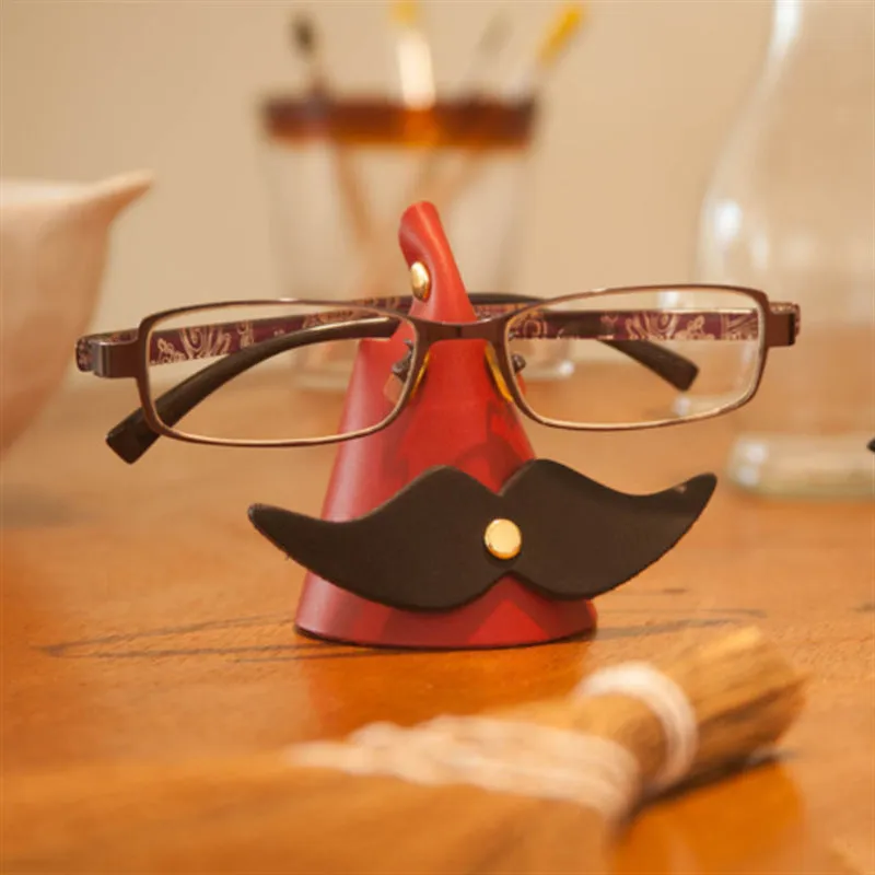 Beard Style Leather Glasses Holder