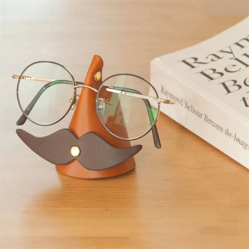 Beard Style Leather Glasses Holder