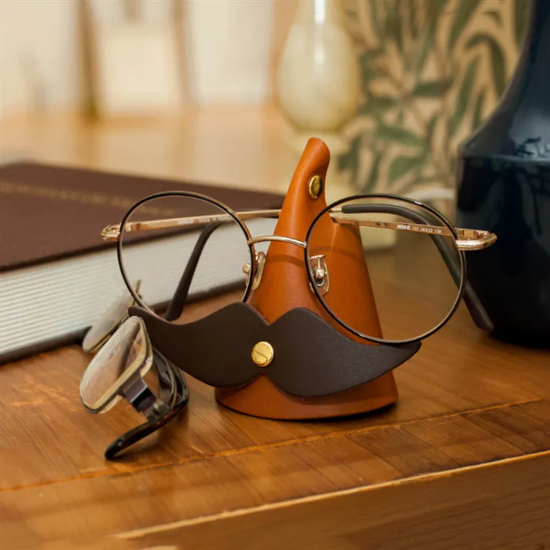 Beard Style Leather Glasses Holder