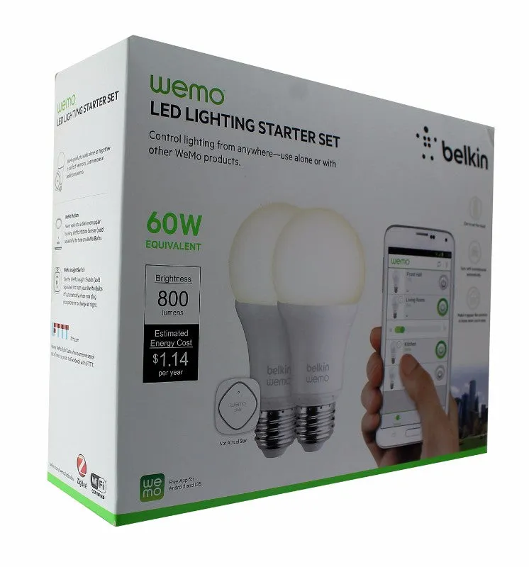 Belkin Wemo LED Lighting Starter Set - 2 Bulbs - White