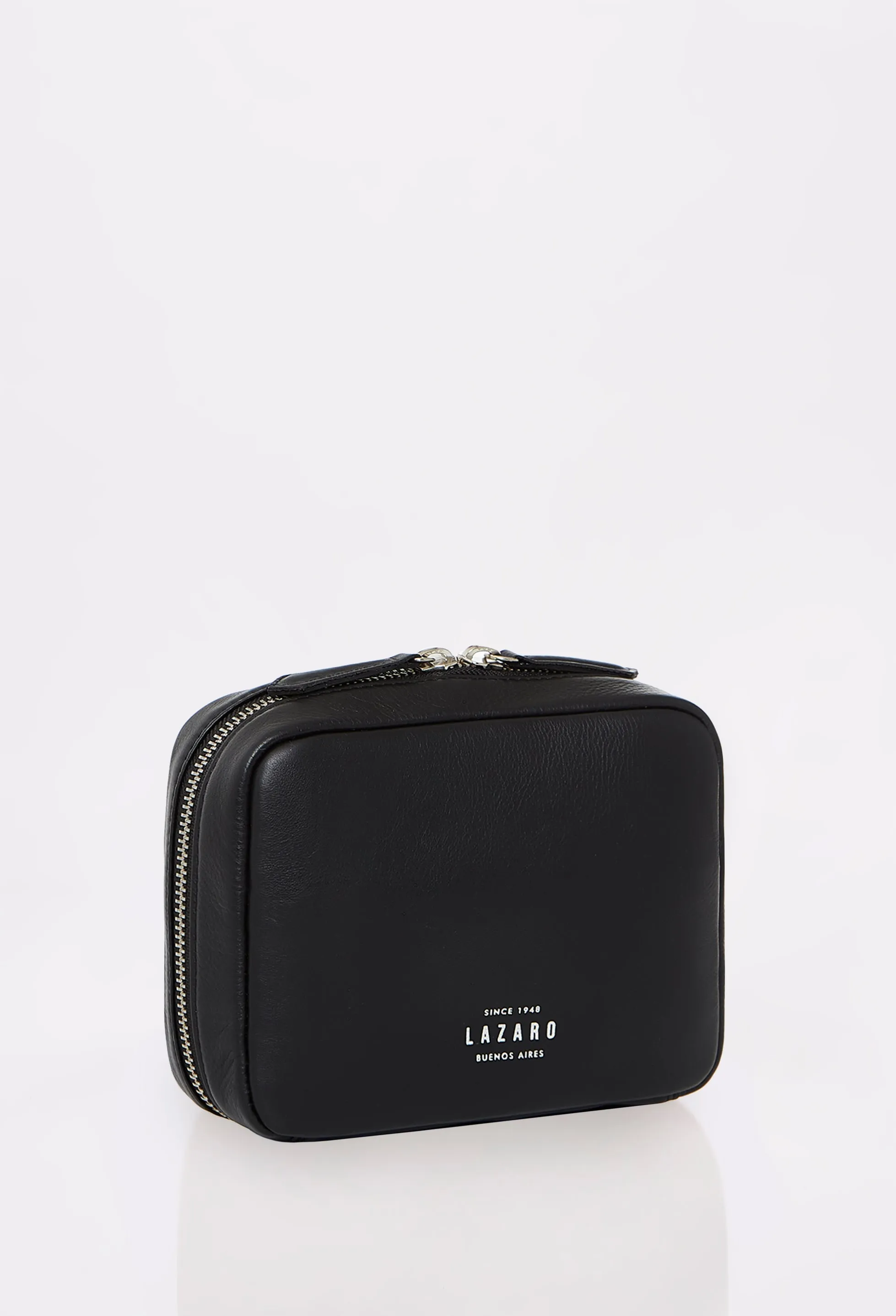 Black Leather Tech Case 'Salerno'