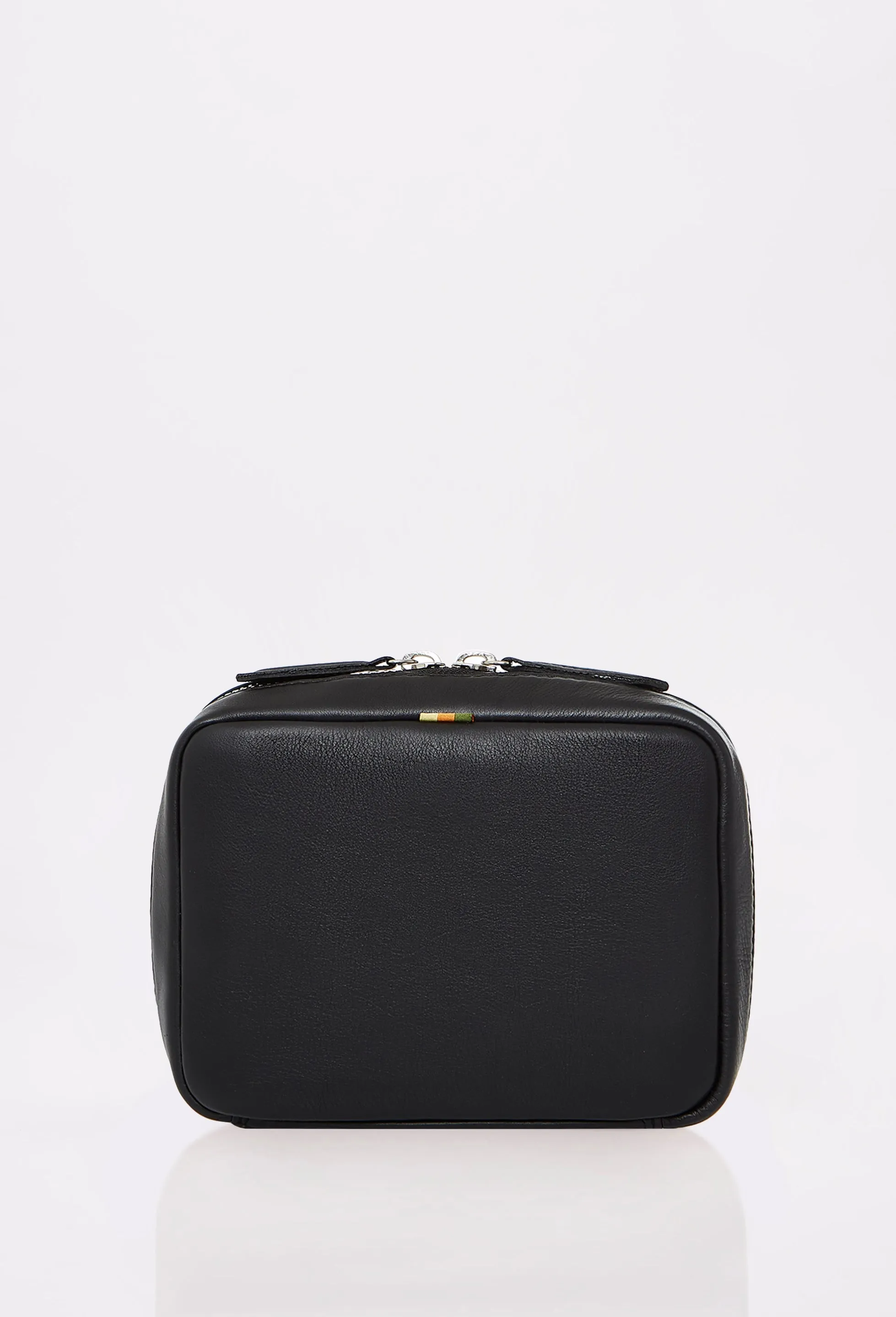 Black Leather Tech Case 'Salerno'