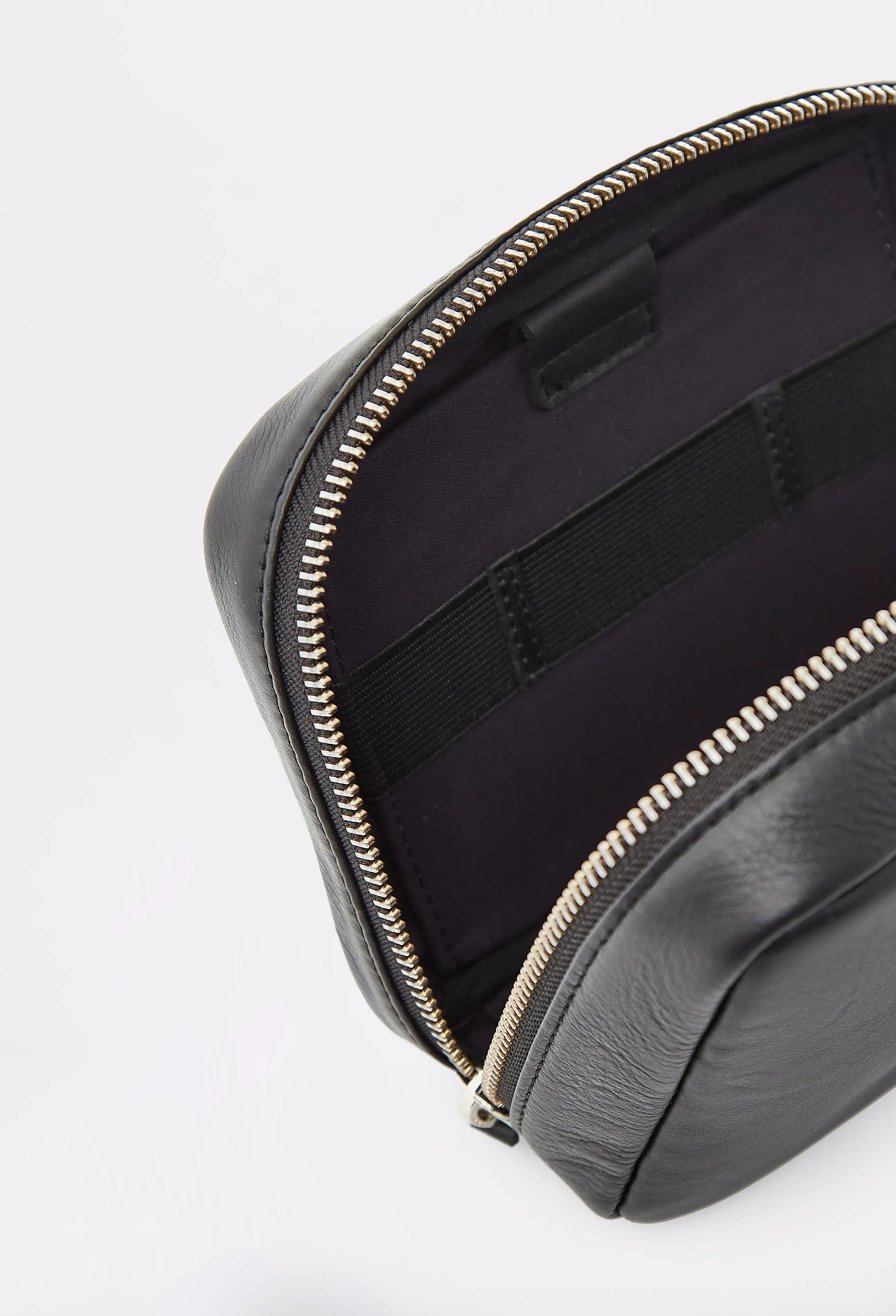 Black Leather Tech Case 'Salerno'