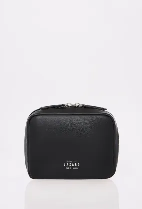 Black Leather Tech Case 'Salerno'