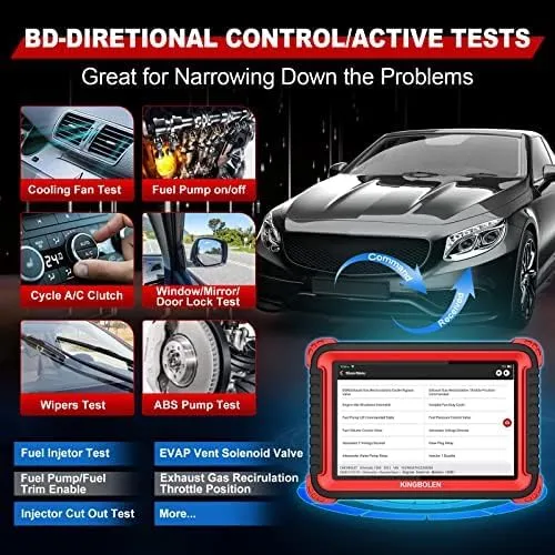 Bluetooth Scanner, Bidirectional Tool with ECU Coding, 31  Resets, FCA AutoAuth, Crankshaft Relearn & Active Test for All Systems