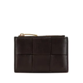 Bottega Veneta Leather Coin Case Brown