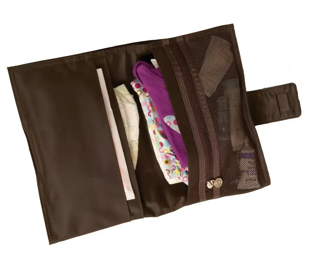 Brown All-In-One Diaper Wallet and Changing Pad