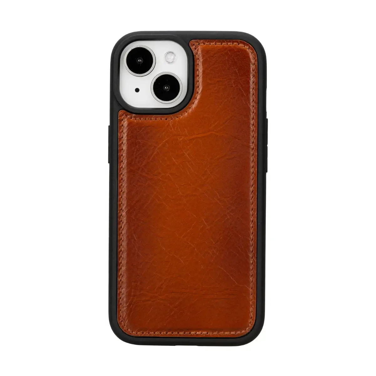 Burnished Brown Leather iPhone 15 Plus Wallet Case