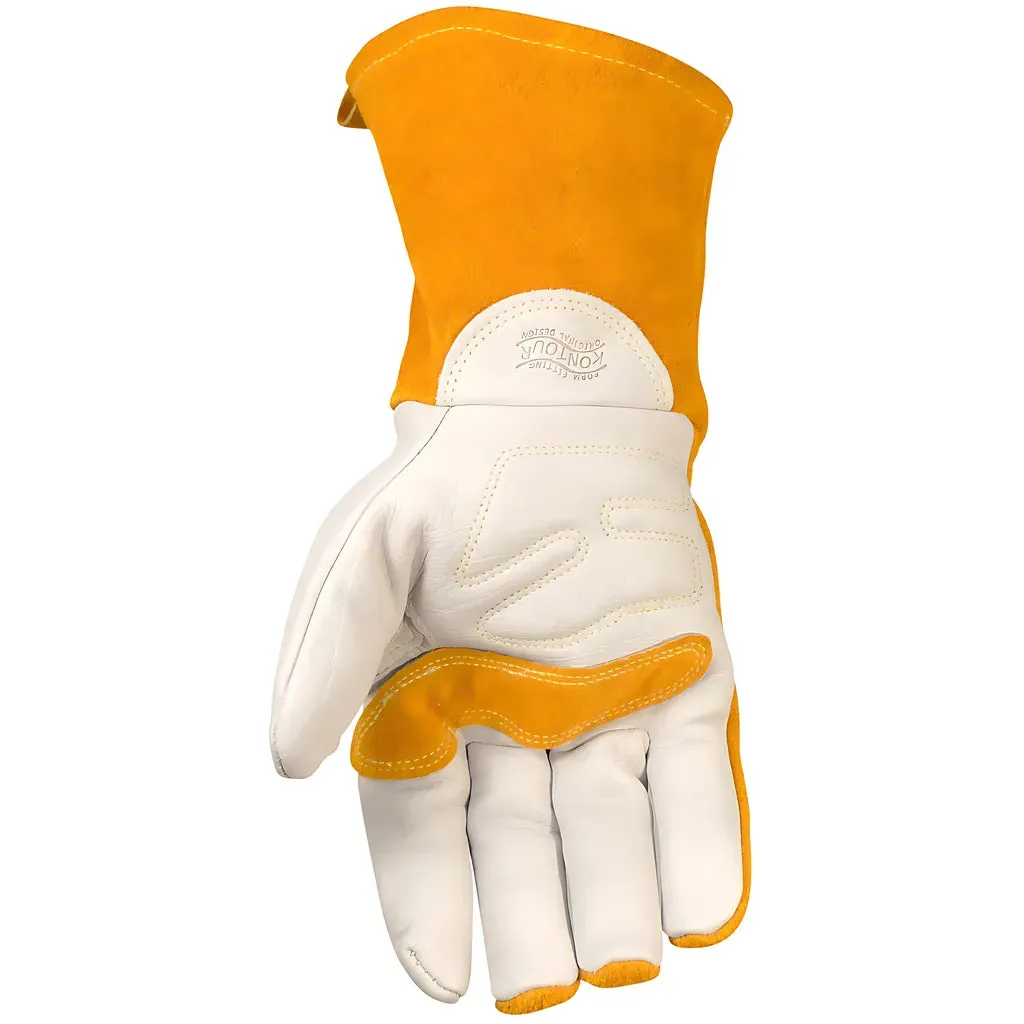 Caiman 1434-5 Premium Cow Grain MIG/Stick Welder's Glove with Light Cotton/Fleece Insulation