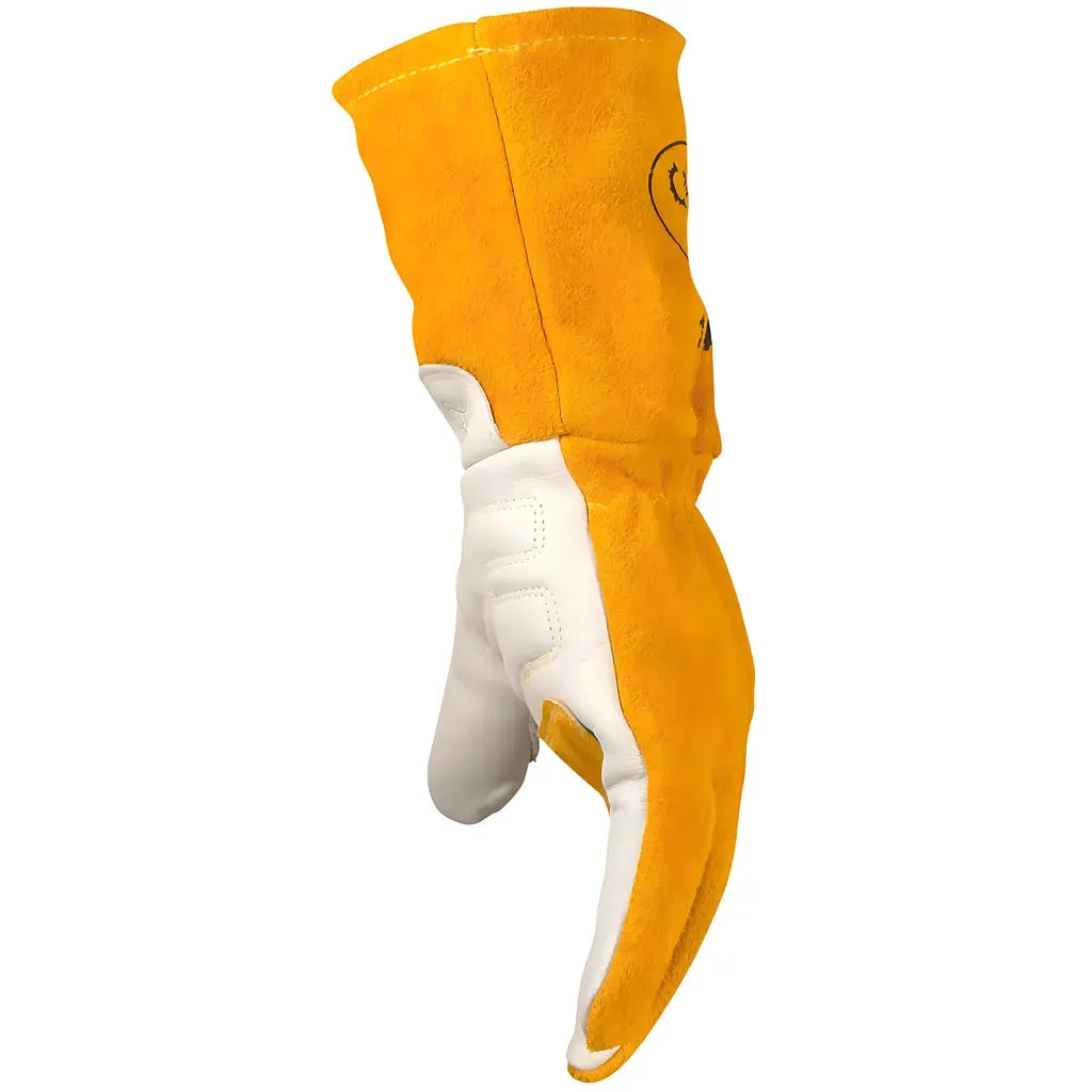 Caiman 1434-5 Premium Cow Grain MIG/Stick Welder's Glove with Light Cotton/Fleece Insulation