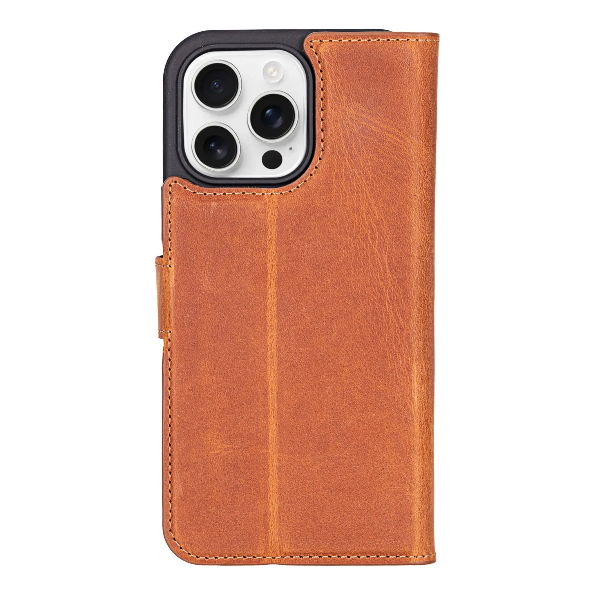 Carter iPhone 16 Pro Max Wallet Case, Golden Brown