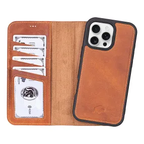 Carter iPhone 16 Pro Max Wallet Case, Golden Brown