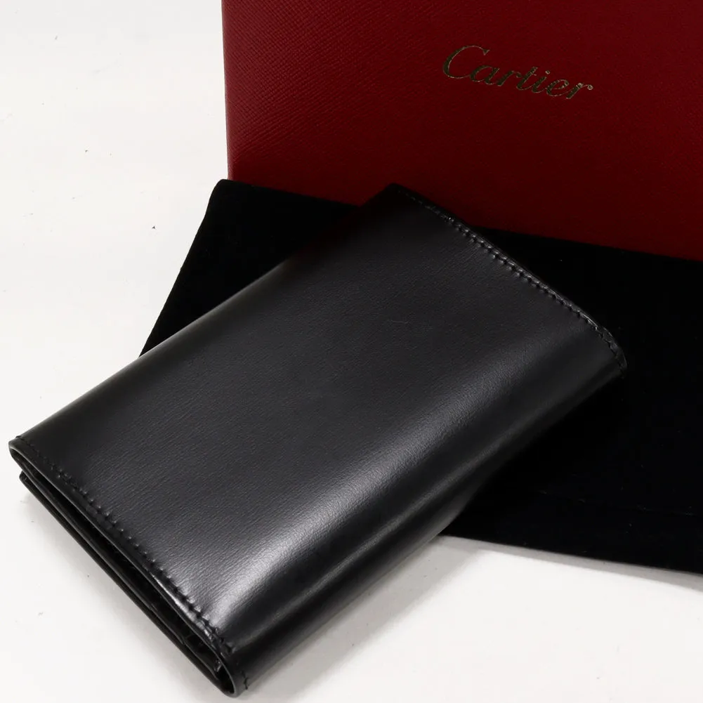 Cartier Bifold Card Case with Pass Case, Black, L3000132