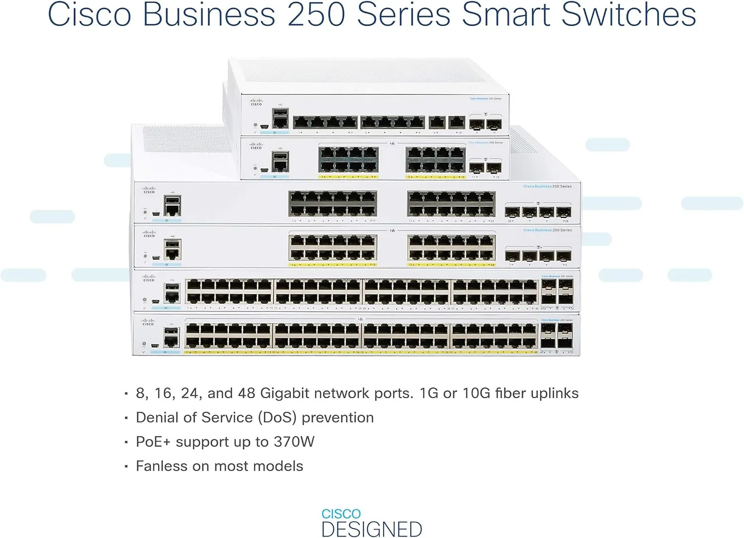 Cisco Business CBS250 24-Port Gigabit   4-Port 10G SFP  Uplink 智能交換機 (CBS250-24T-4X-UK / NE-2524T4X) 有限終生保用