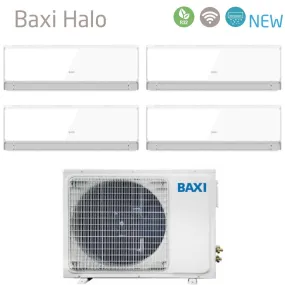 Climatizzatore Condizionatore Baxi Quadri Split Inverter Serie HALO BIANCO 9 9 12 12 con LSGT100-4M R-32 Wi-Fi Integrato 9000 9000 12000 12000