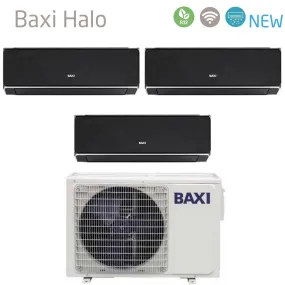 Climatizzatore Condizionatore Baxi Trial Split Inverter Serie HALO NERO 9 9 9 con LSGT60-3M R-32 Wi-Fi Integrato 9000 9000 9000