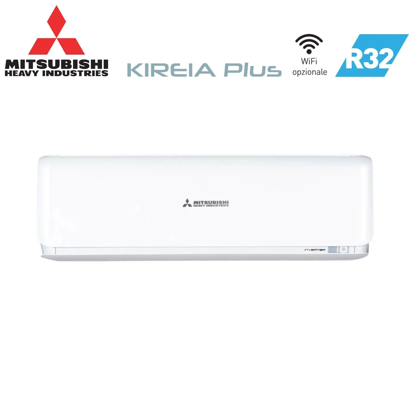 Climatizzatore Condizionatore Mitsubishi Heavy Industries Quadri Split Inverter serie KIREIA PLUS White 7 7 12 21 con SCM80ZS-W R-32 Wi-Fi Optional 7000 7000 12000 21000 Colore Bianco