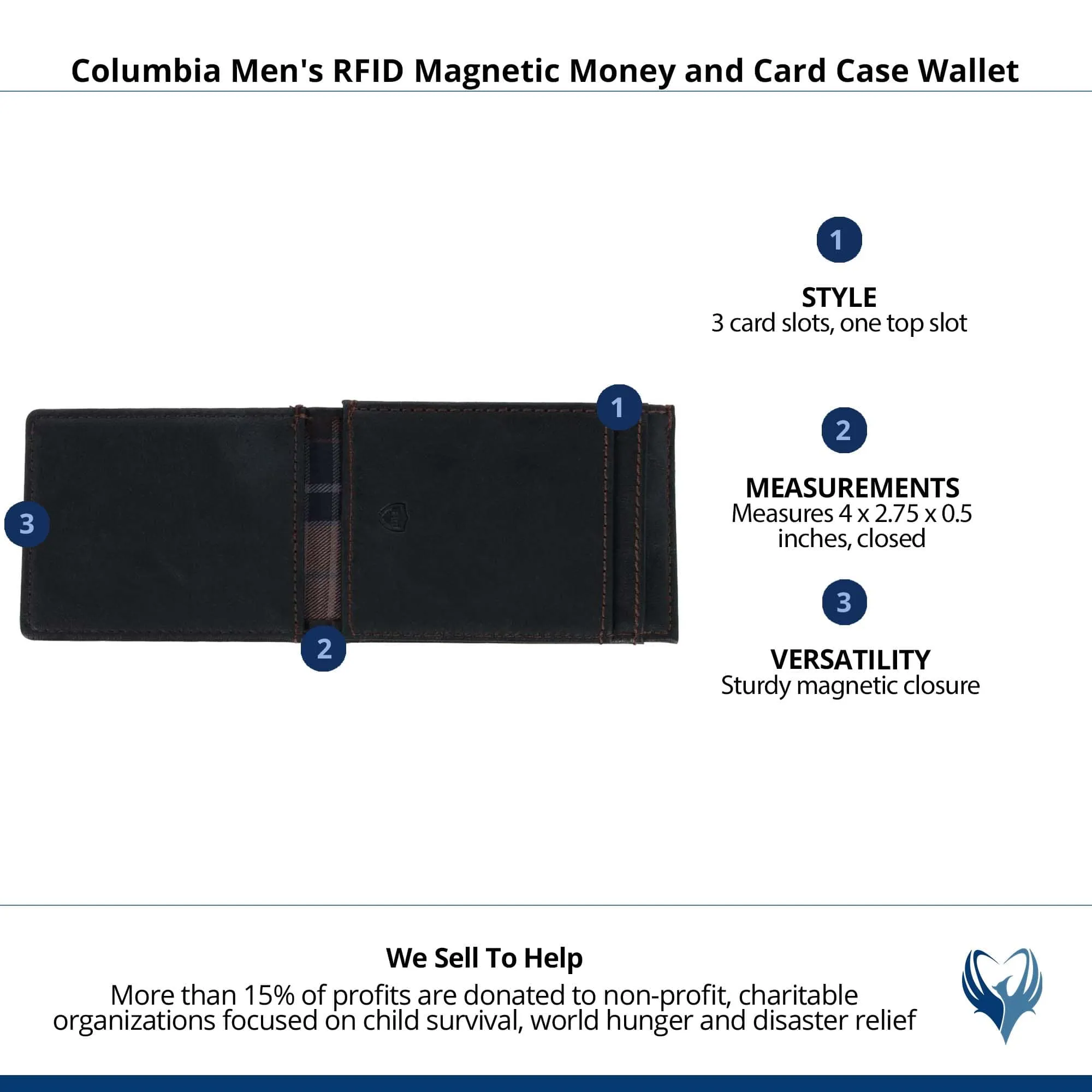 Columbia Men's RFID Magnetic Money and Card Case Wallet