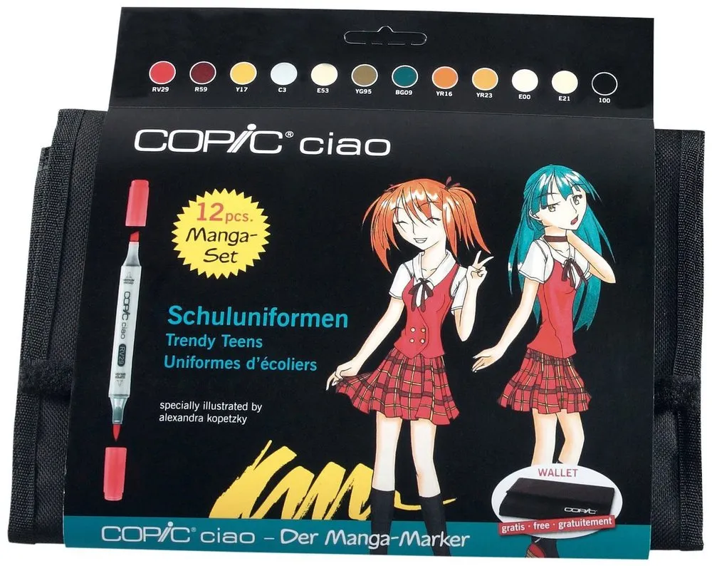 Copic  Ciao Set 12 In Wallet School Uniform