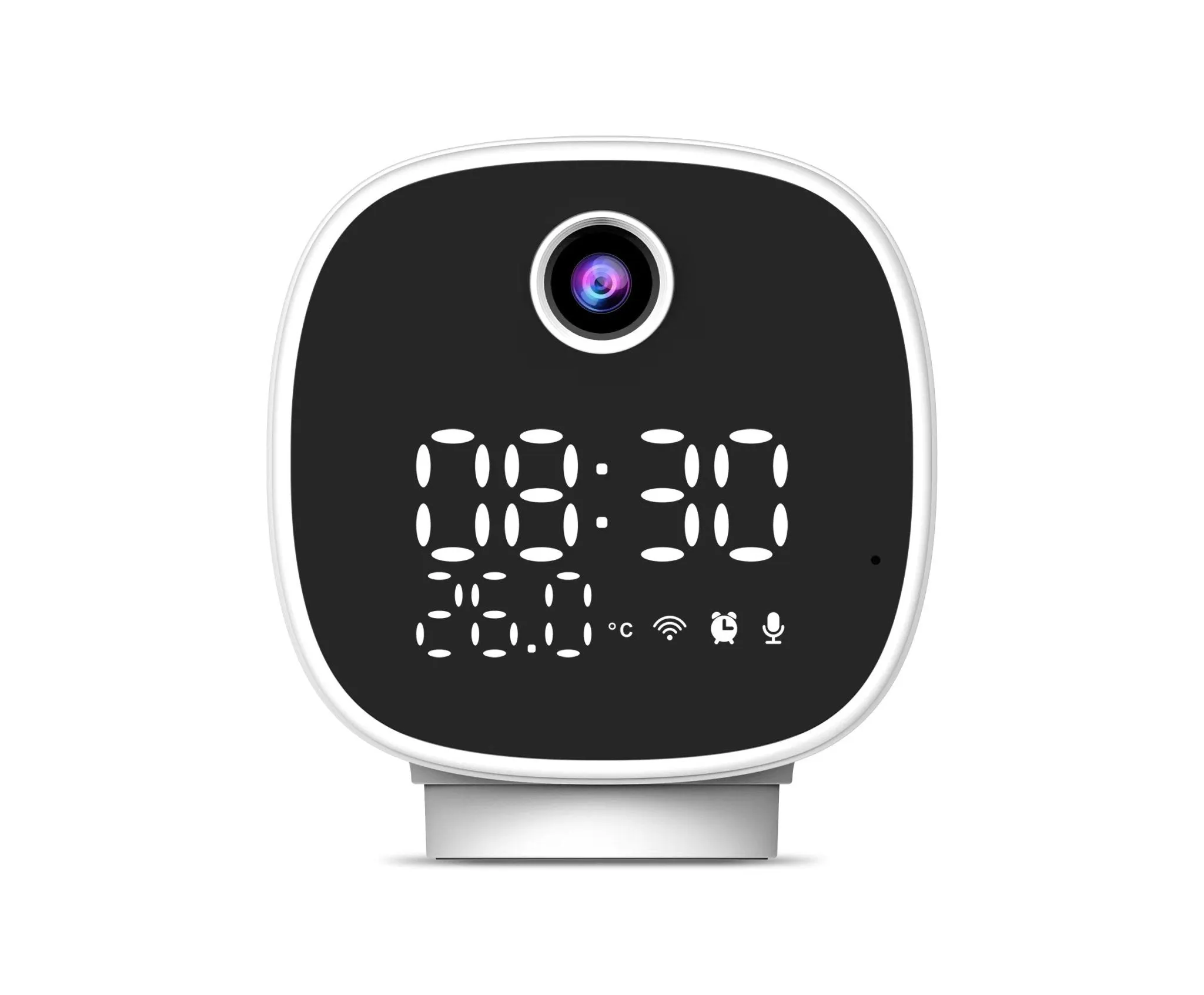 CRONY IPC180 500W WIFI Camera Clock Hight light Temperature TUYA Wifi Temperature Alarm Baby Monitor with Night Lamp Clock