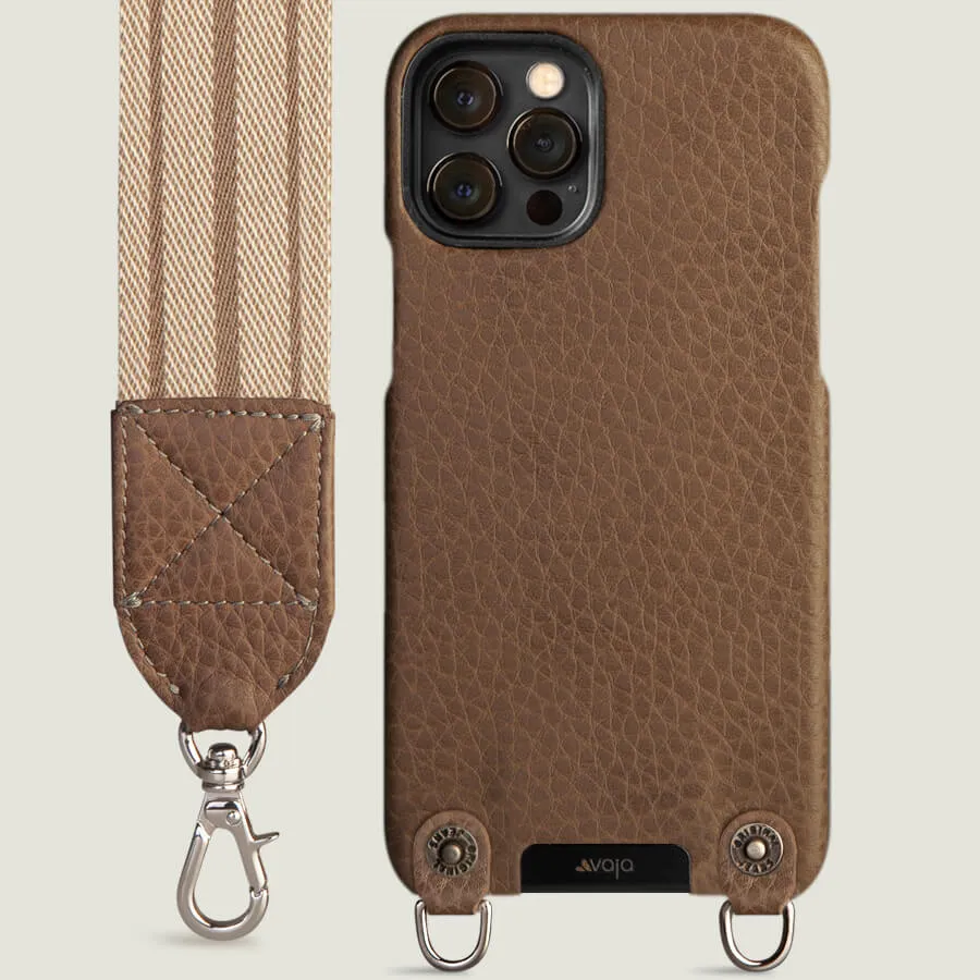 Crossbody iPhone 12 Pro Max leather case with magsafe