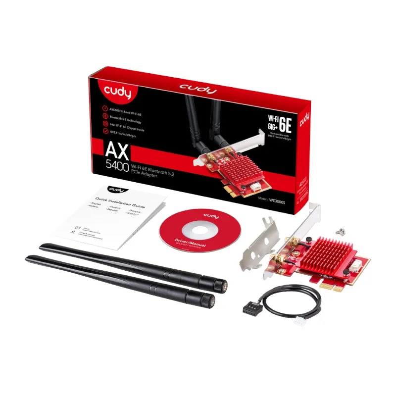 Cudy Ax5400 Wifi 6E Pci Express Adapter