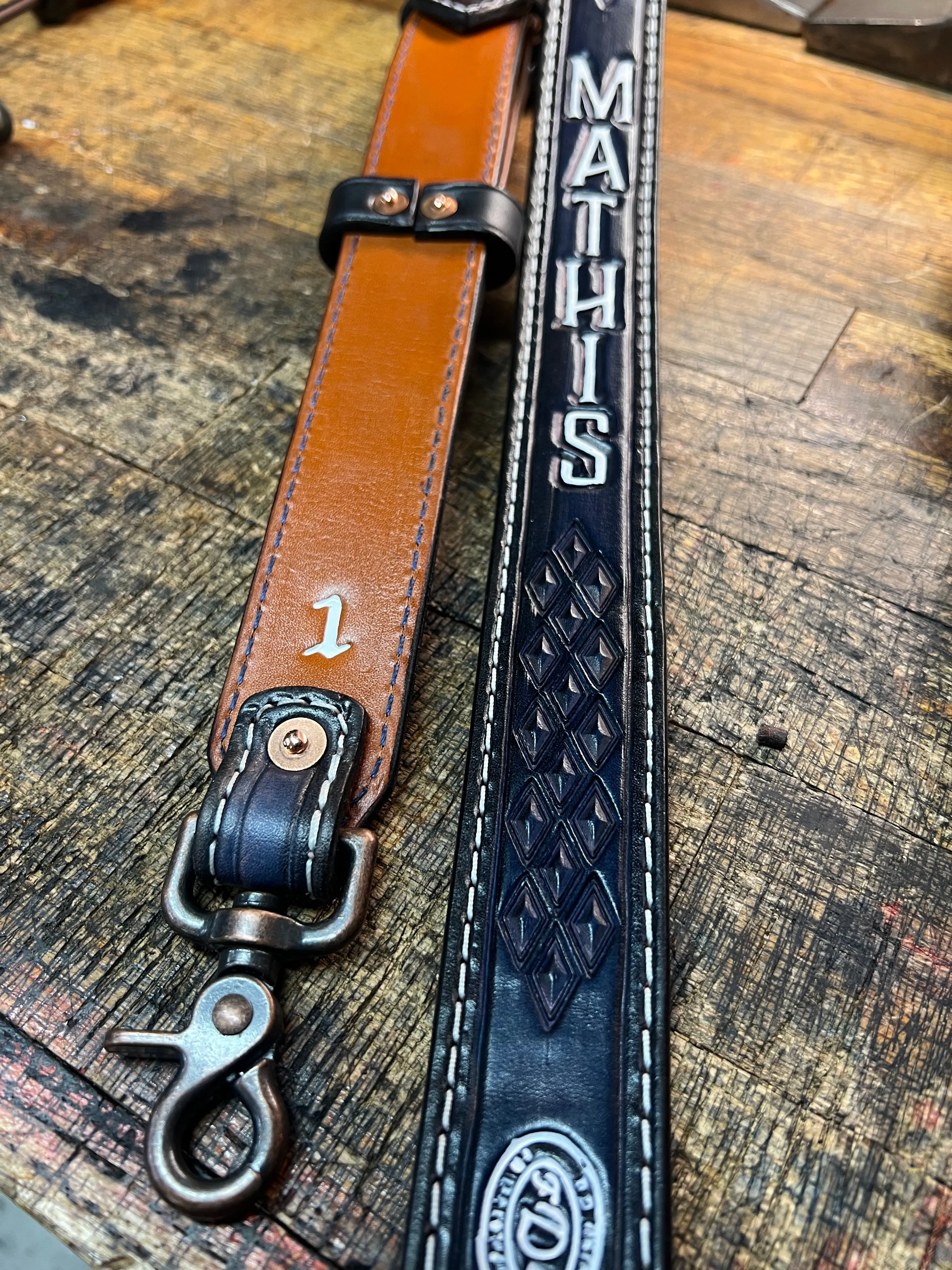 Custom Tooled Premium Radio Strap Set