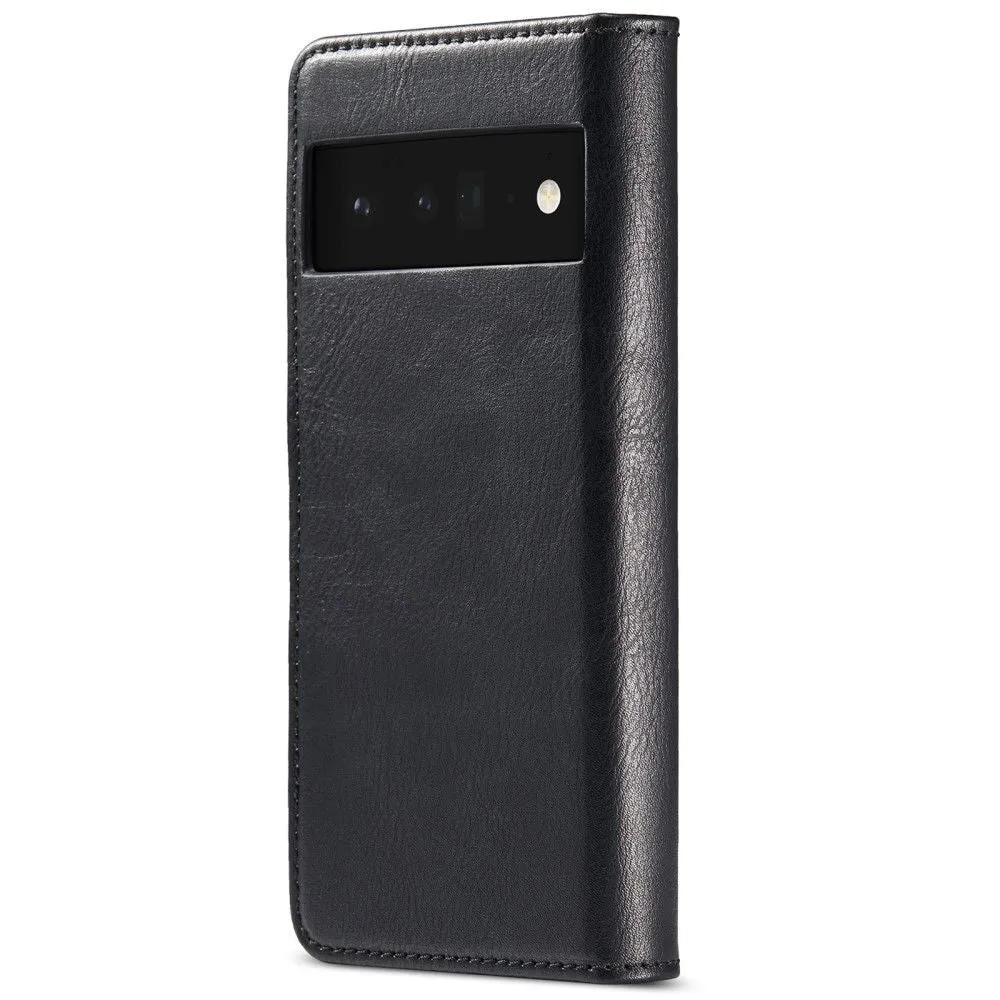 DG.MING Google Pixel 6 Pro 2-in-1 Wallet Case - Black