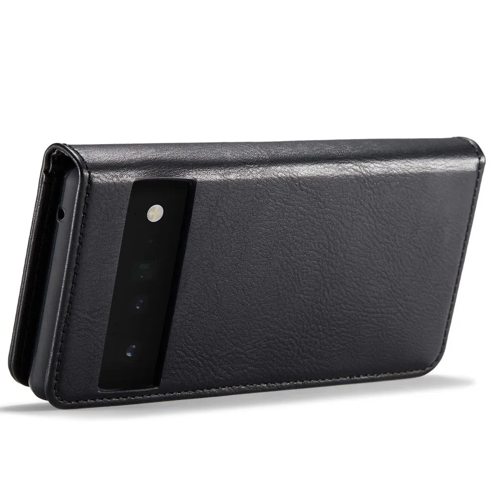 DG.MING Google Pixel 6 Pro 2-in-1 Wallet Case - Black